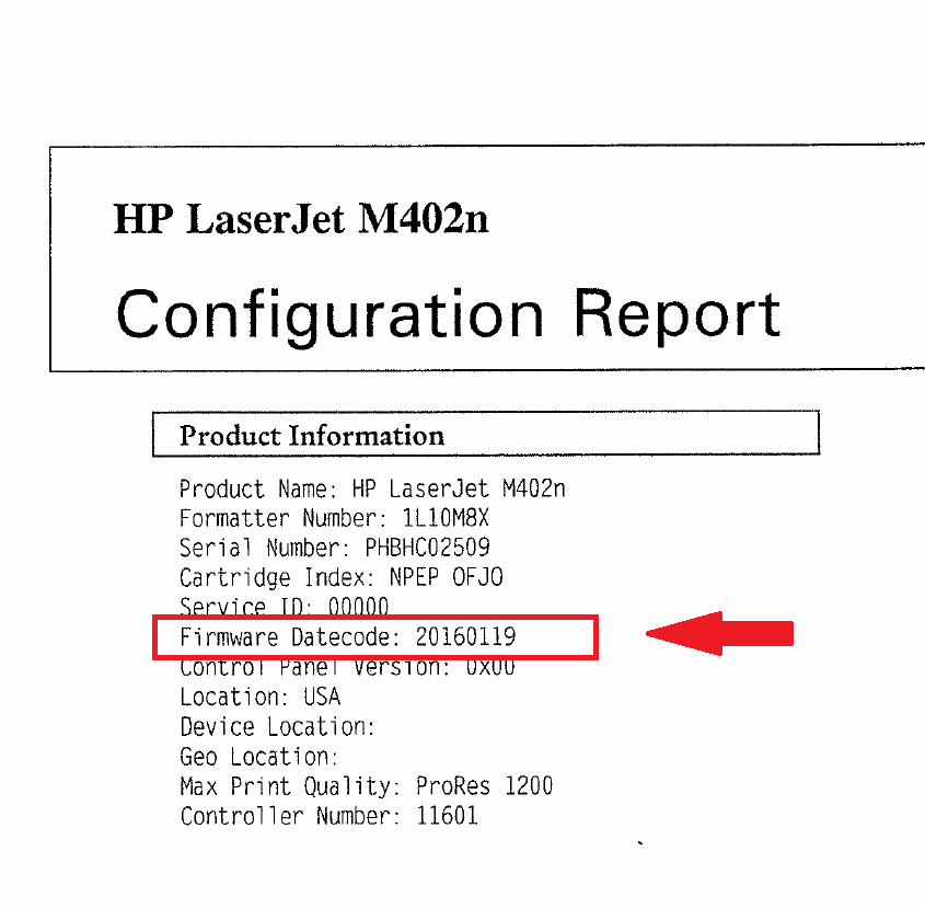 Updating firmware on HP LaserJet Pro M402 printers – TypeHaus Help Center